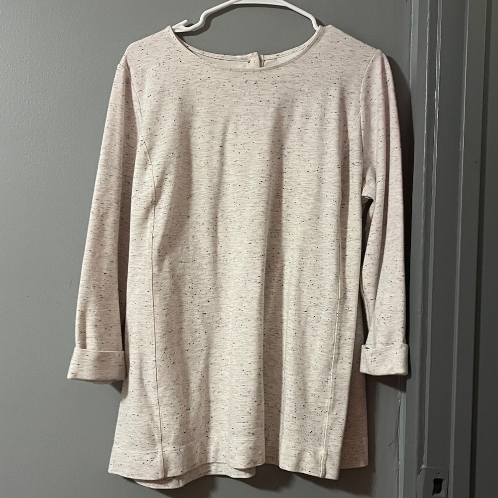 J. Jill Cream Long Sleeve Top